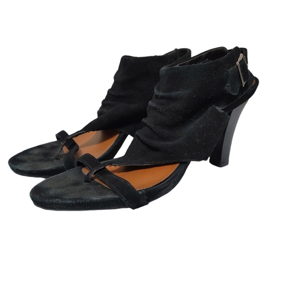 Nine West Black Suede Sandal Pumps 10M